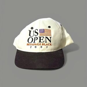 US Open 2002 Bethpage Black Hat - White Navy Blue and Red